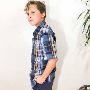 Boys plaid shirt size large